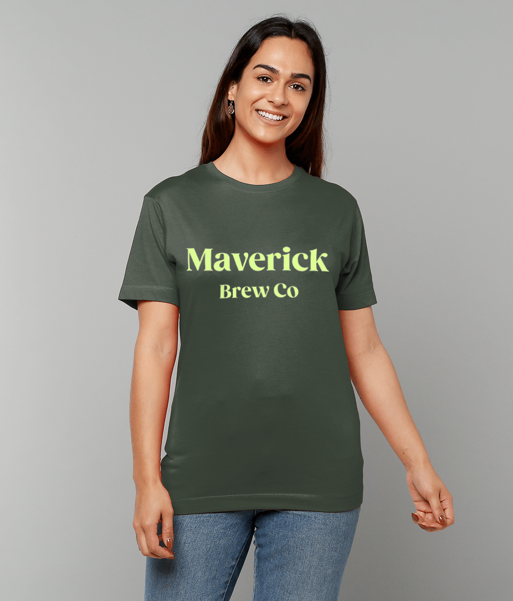 Maverick Brew Co (Green) Unisex T-Shirt - Single Print