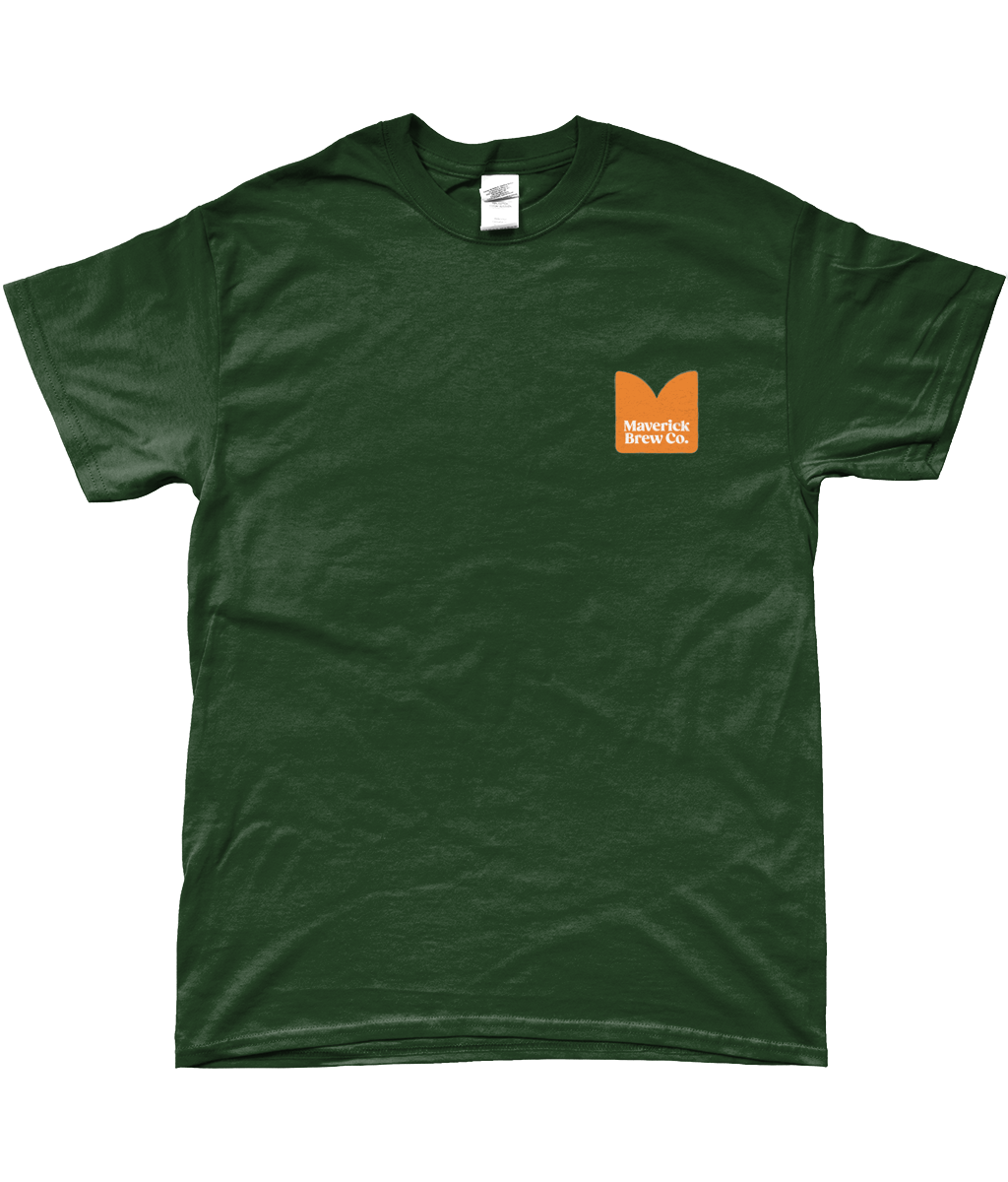 Maverick Printed (Orange) Logo Unisex T-Shirt