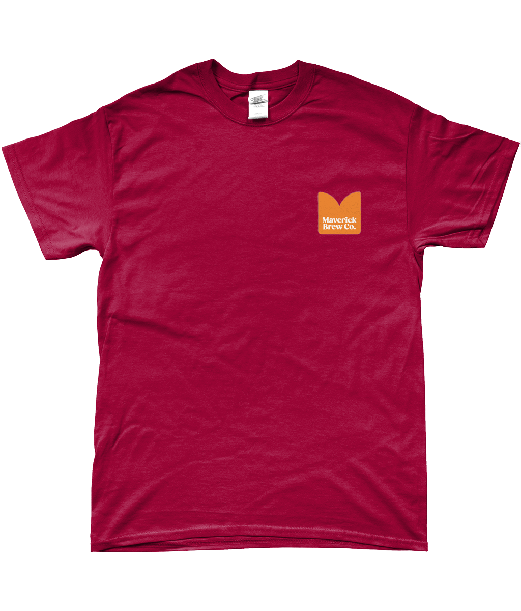 Maverick Printed (Orange) Logo Unisex T-Shirt