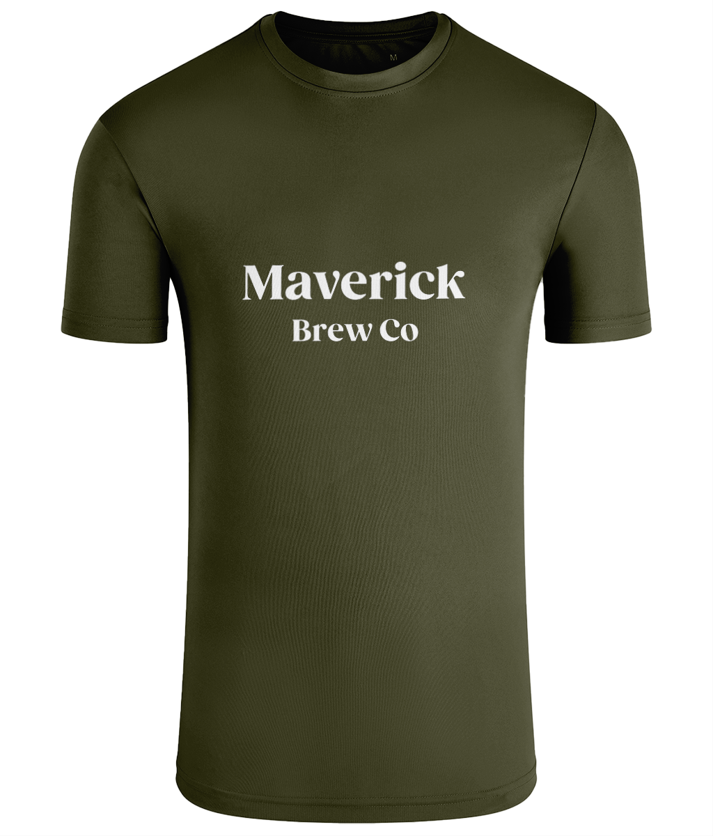 Maverick Brew Co (White) Unisex Performance T-shirt - I only do this for the beer