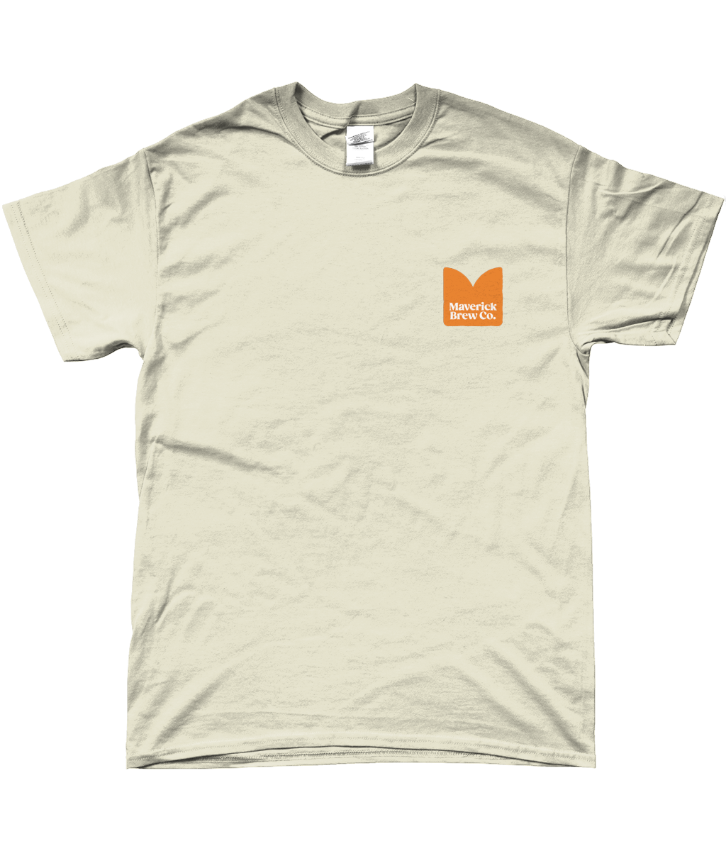 Maverick Printed (Orange) Logo Unisex T-Shirt