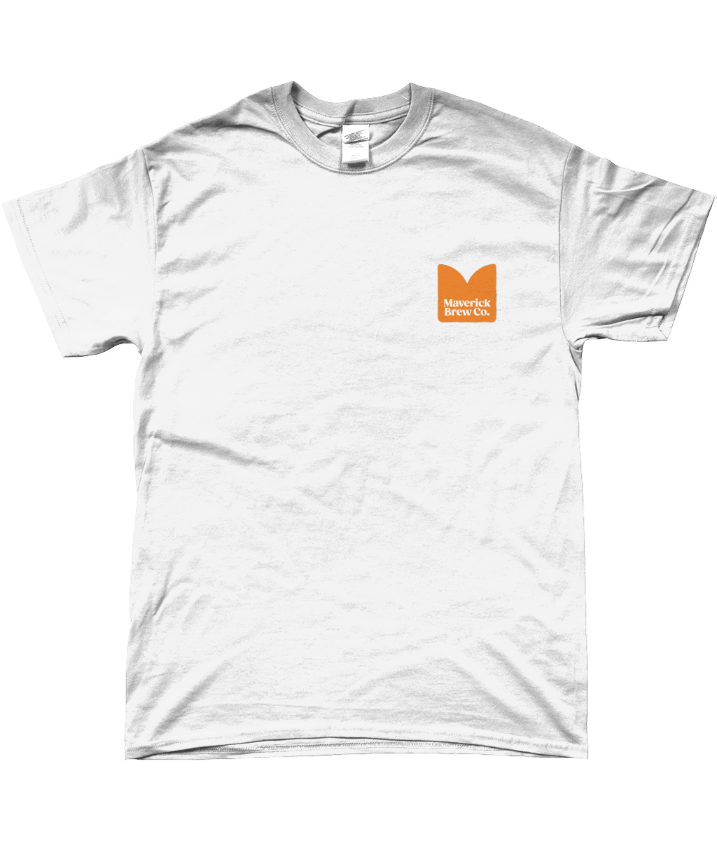 Maverick Printed (Orange) Logo Unisex T-Shirt