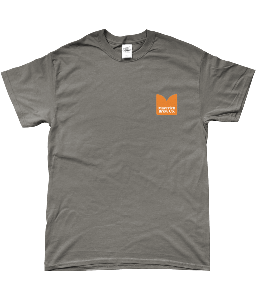 Maverick Printed (Orange) Logo Unisex T-Shirt