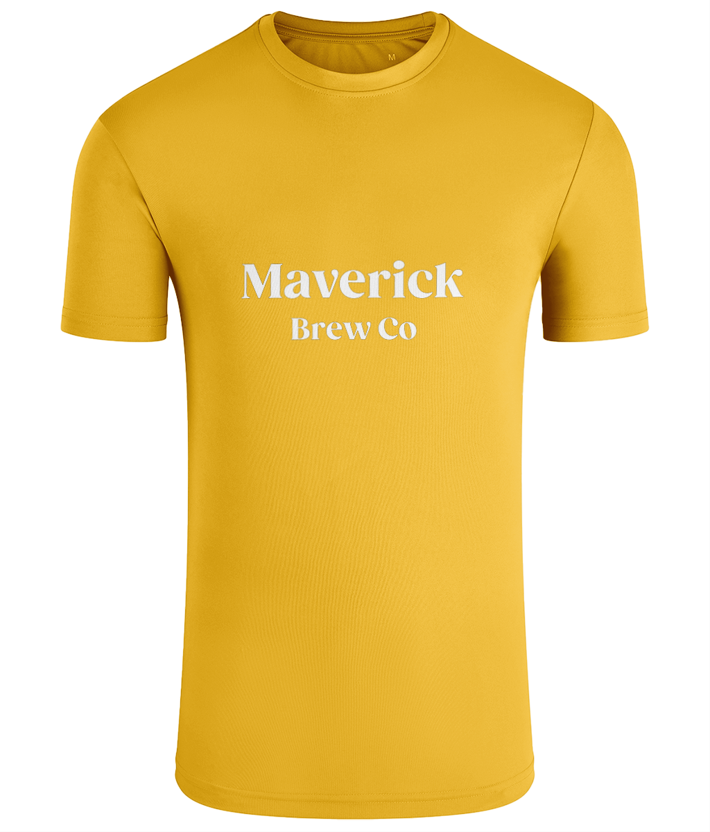 Maverick Brew Co (White) Unisex Performance T-shirt - I only do this for the beer